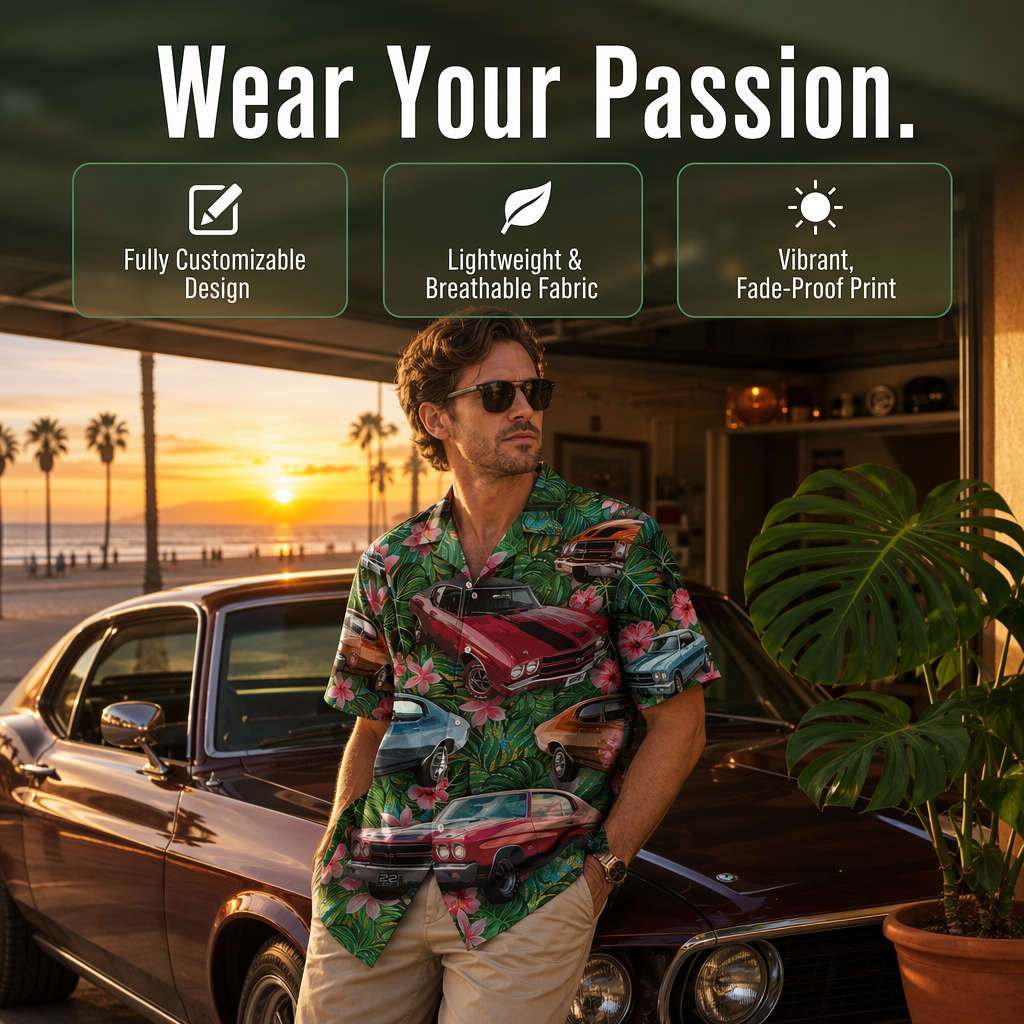 Custom Photo Upload Hawaii Shirt Oil Painting Art NDDOB