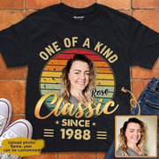 One Of A Kind Classic Upload Photo Birthday Shirt