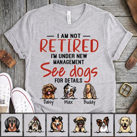 Custom Dog Retired Im Under Management Hoodie — Gift for Dog Lovers DQ5WQ