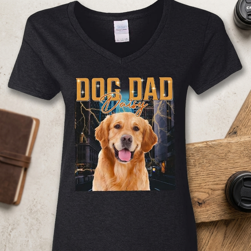 Personalized Photo Retro Vintage Dog Portrait Shirt DA199 889681
