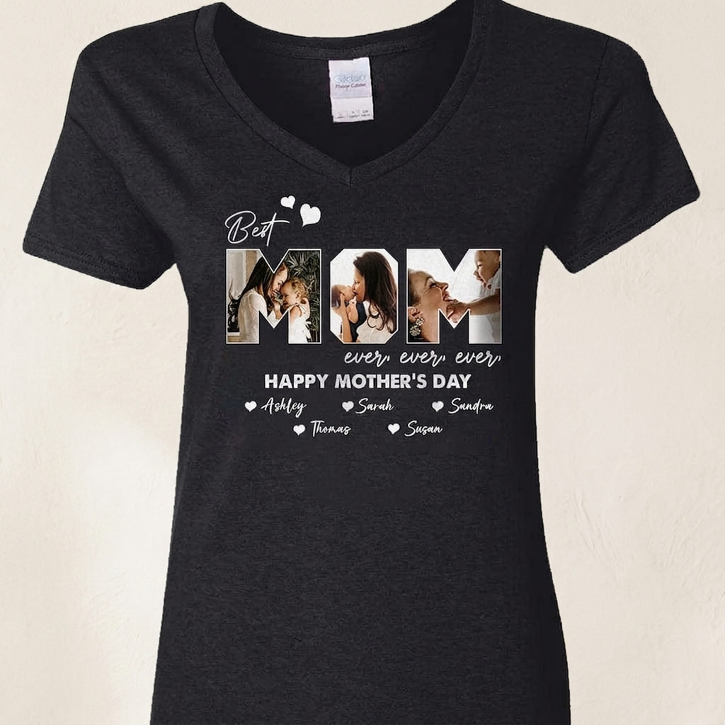 Custom Photo Best Mom Ever Ever Mother's Day Shirt NHS87 889125
