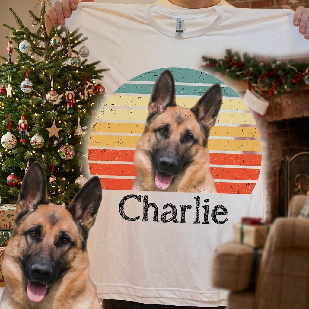 Dog Cat Vintage Retro Photo Shirt Personalized Custom Photo Dog Cat Pet Bright Shirt TA29 890881
