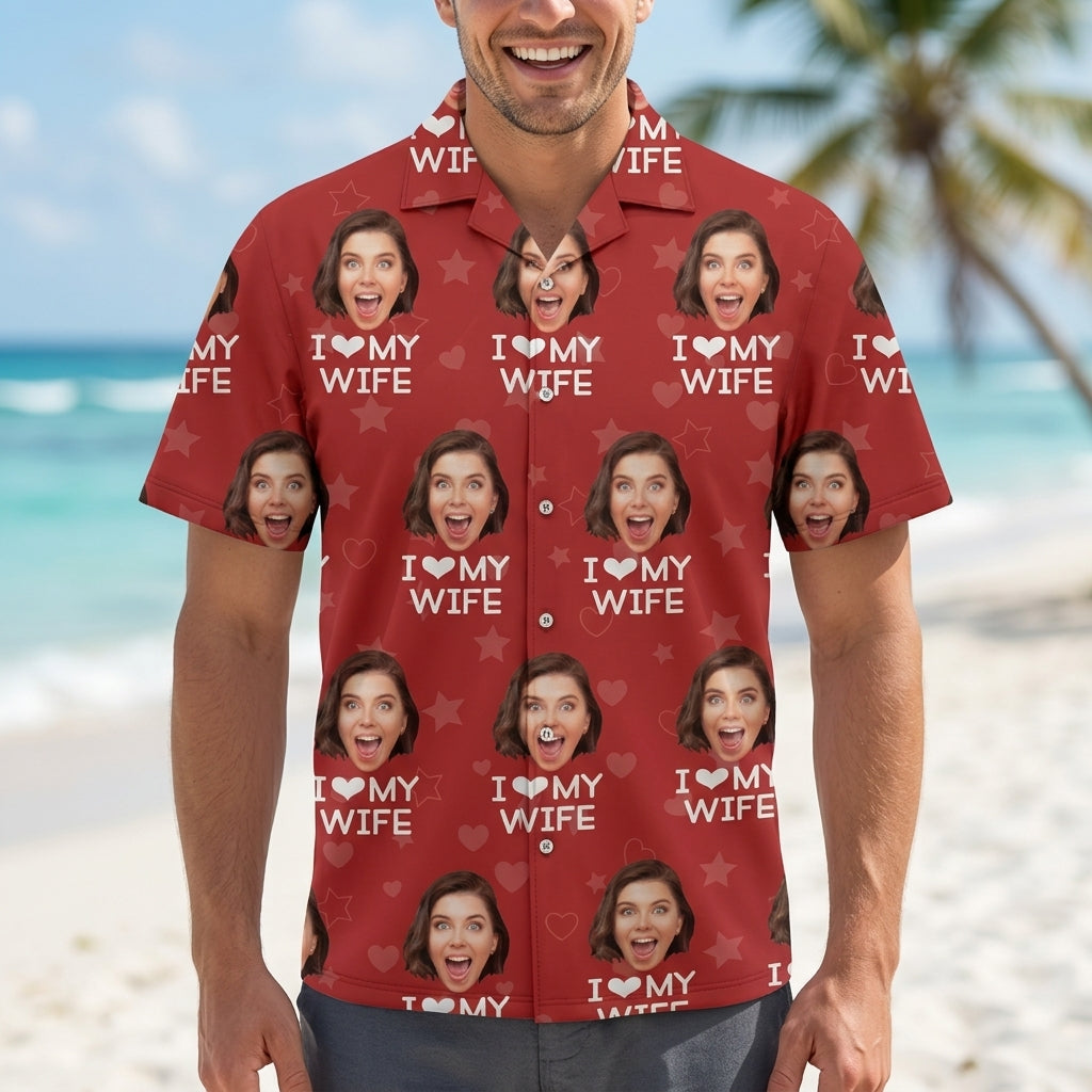 Custom Photo I Love My Girlfriend Boyfriend Hawaii Shirt Valentines Gift For Him Her Husband Wife HA75 895044 BB4T2