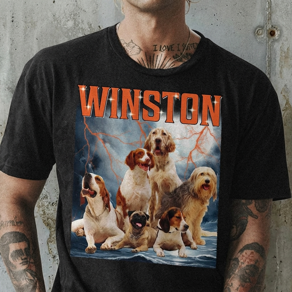 Personalized Photo Retro Vintage Dog Portrait Shirt DA199 889681