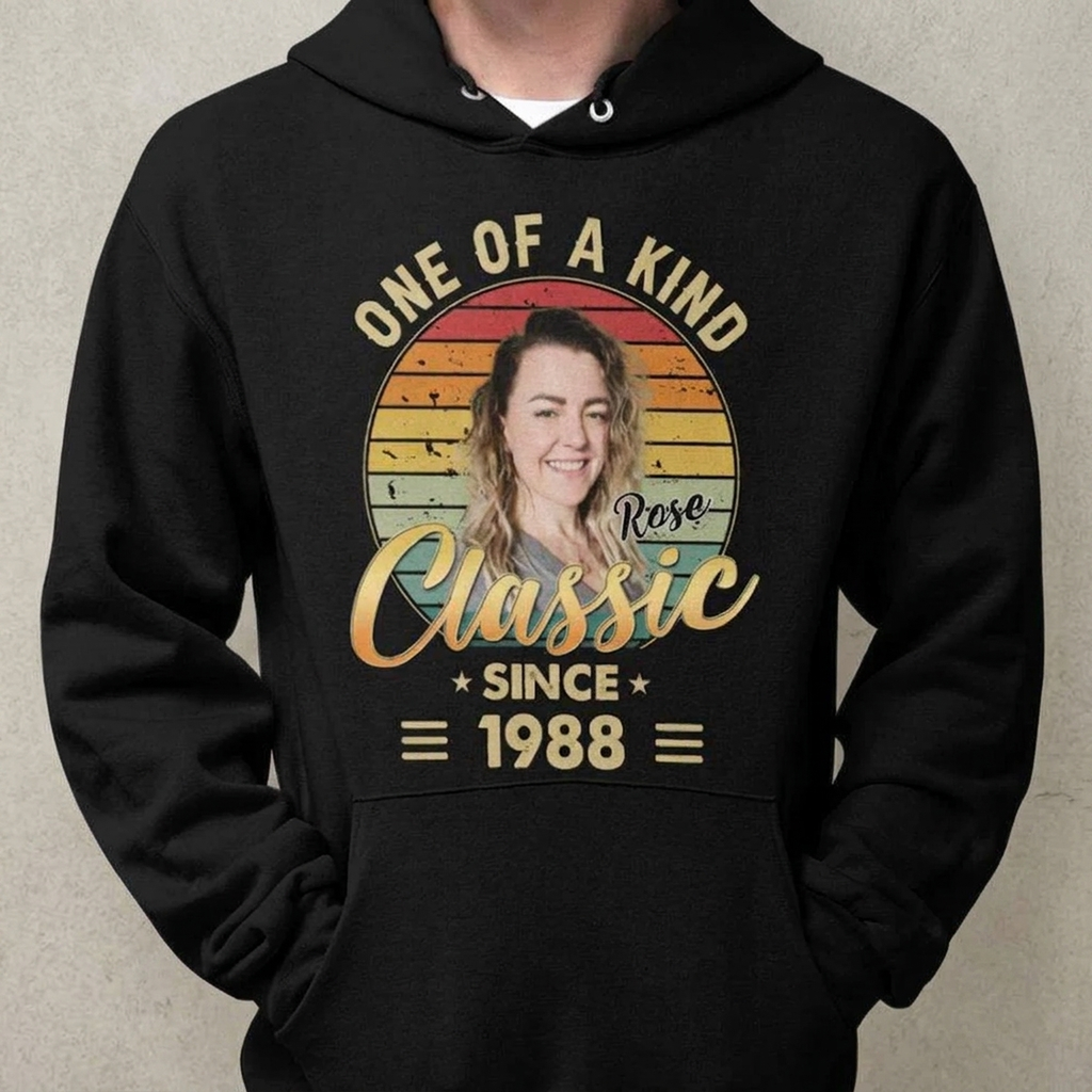 One Of A Kind Classic Upload Photo Birthday Shirt