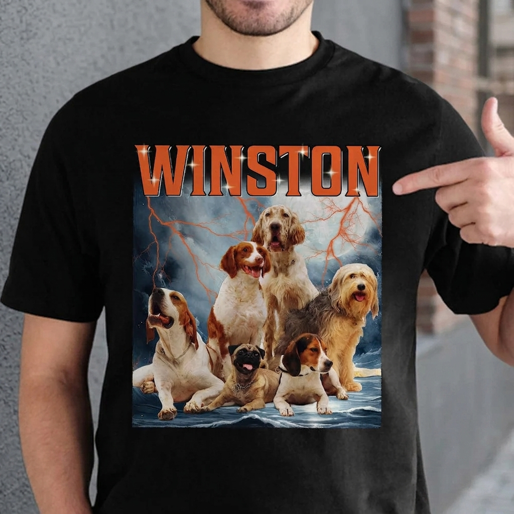 Personalized Photo Retro Vintage Dog Portrait Shirt DA199 889681