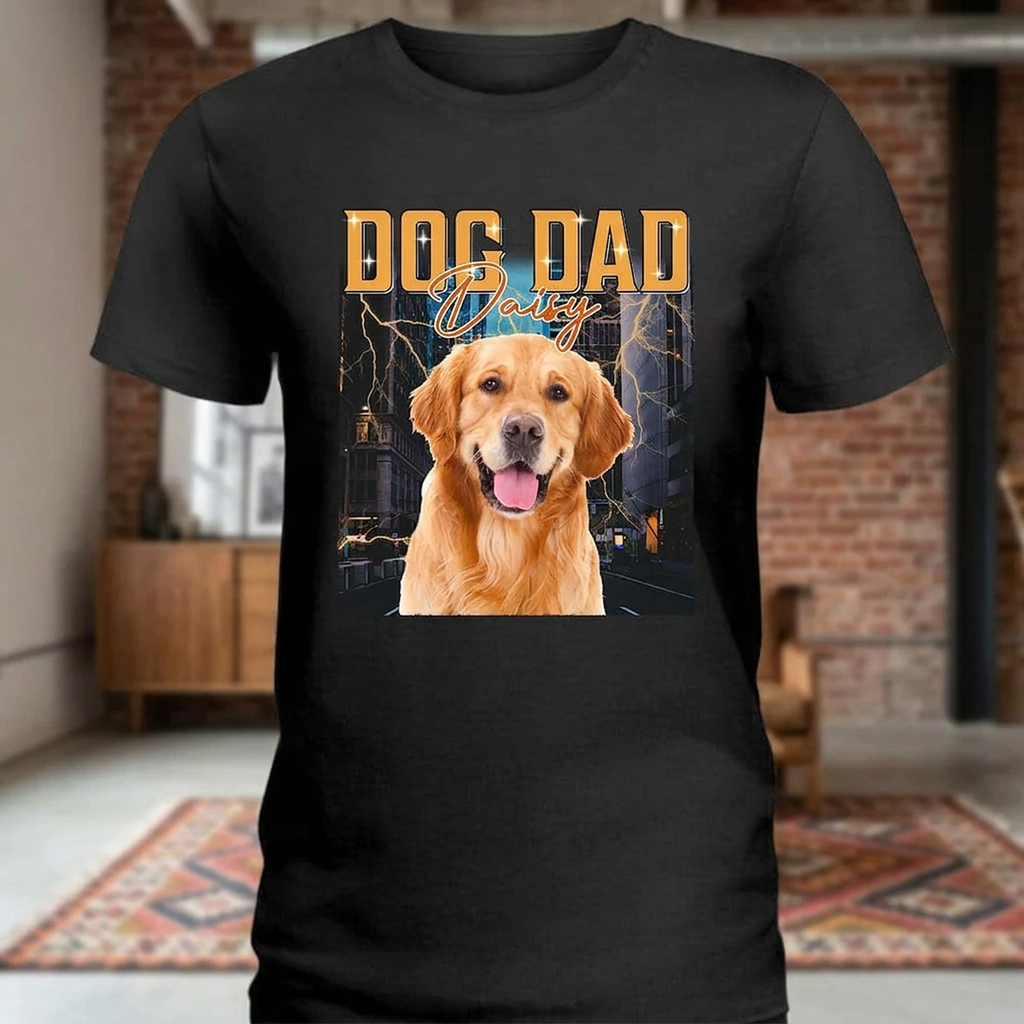 Personalized Photo Retro Vintage Dog Portrait Shirt DA199 889681