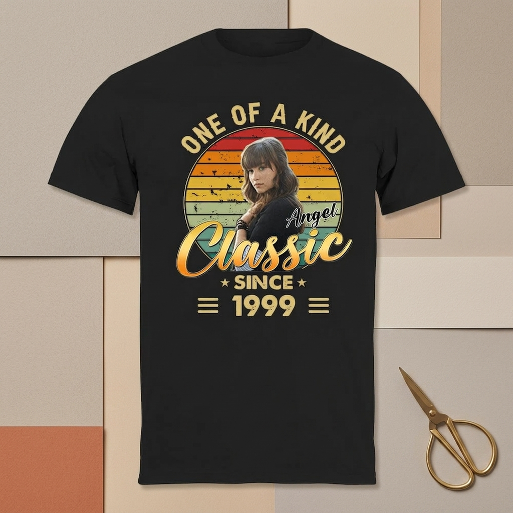 One Of A Kind Classic Upload Photo Birthday Shirt