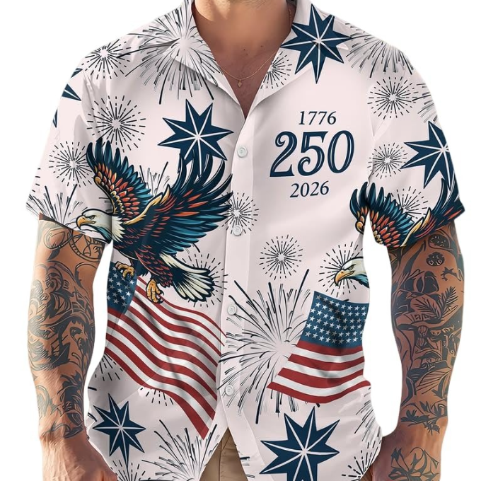 Custom America 250 Polo Shirt — Patriotic Gift SHSMH