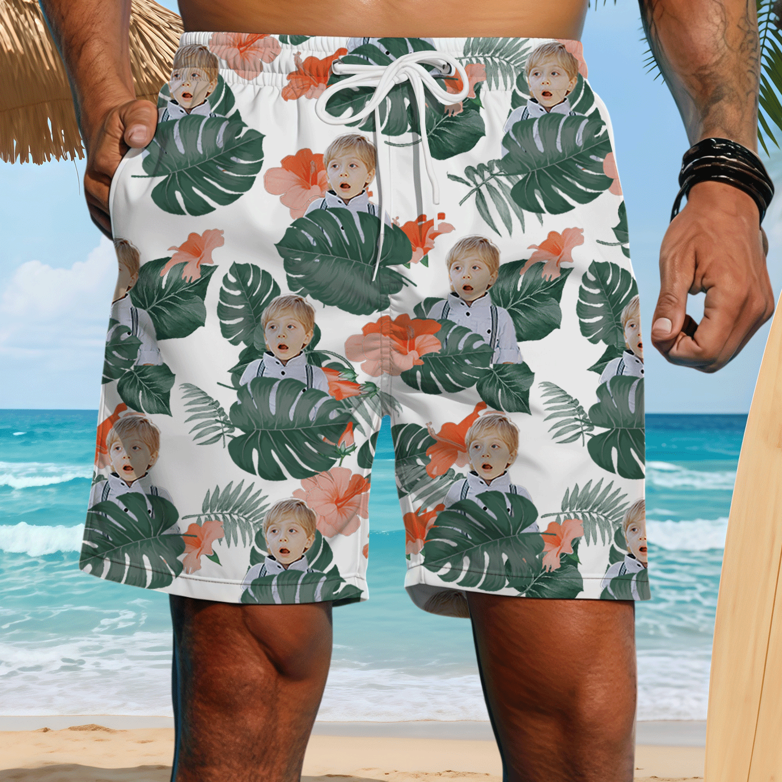 Custom You Fur Baby Swim Trunks Put Hawaiian Shirt — Custom Gift PYC49