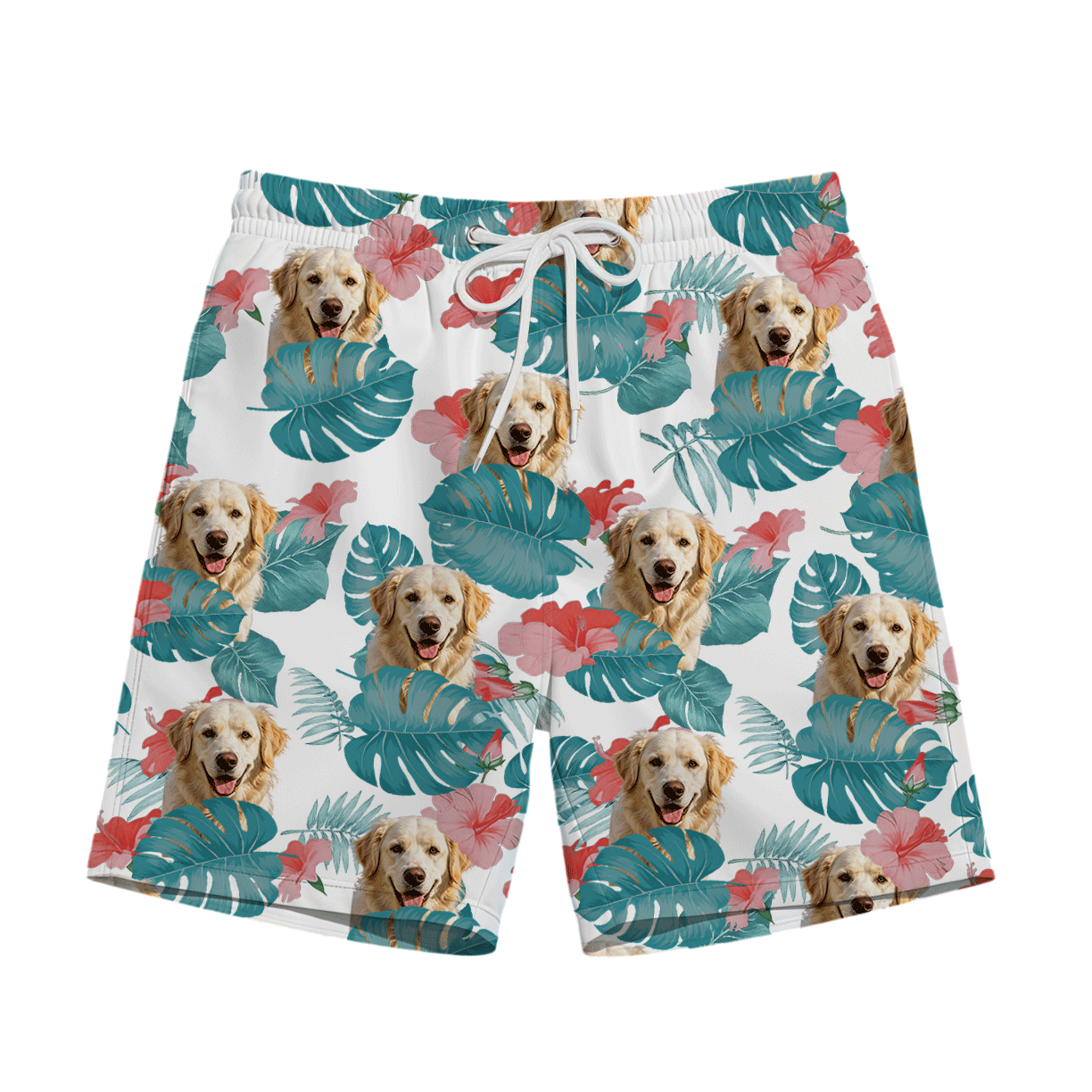 Custom Own Pet Face Swim Trunks T-Shirt — Gift for Pet Lovers 2NYTN