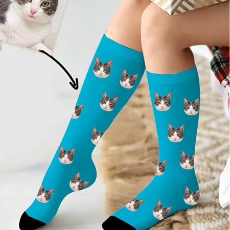 Custom Pet Accessory Wear Pets Face Feet Socks — Gift for Pet Lovers BBTEF