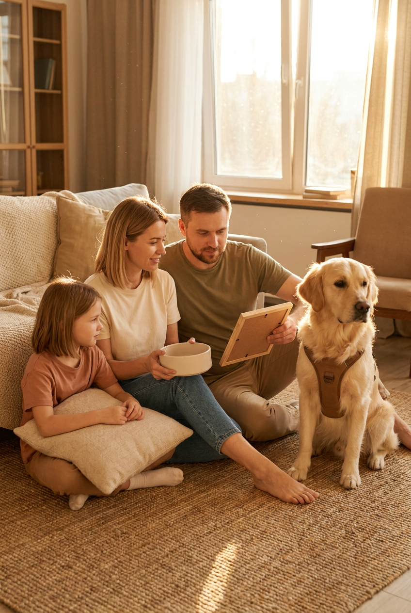 Dog owner lifestyle with pet
