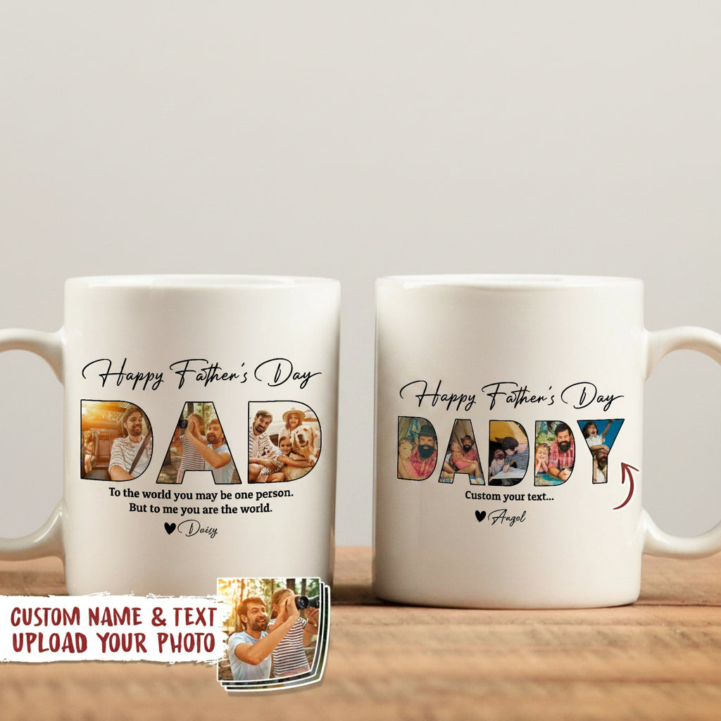 Custom Happy Fathers Day Family Mug — Gift for Dad FBCFU