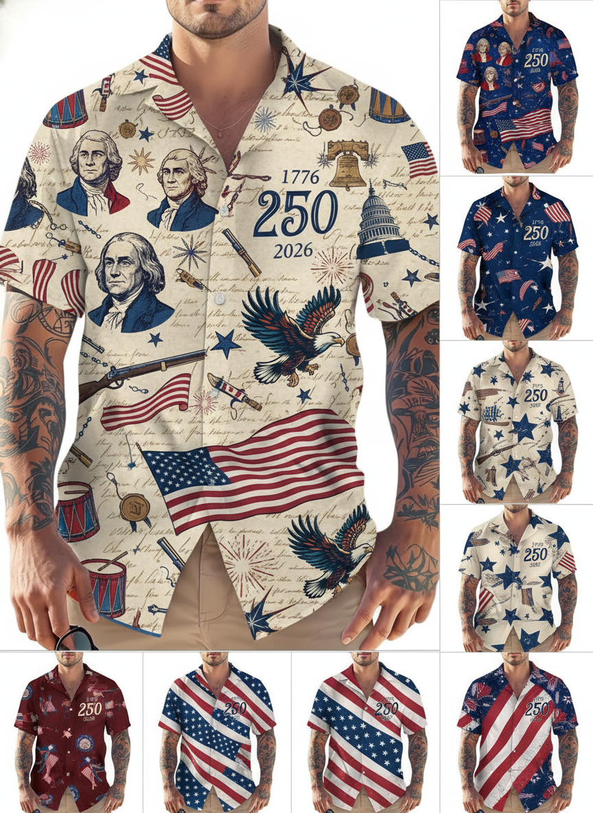 USA 250 custom patriotic gift - Personalized American pride apparel from GoldMonkey Print