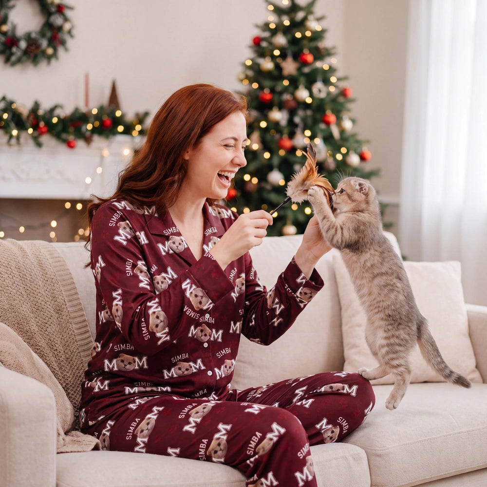 Custom Photo Dog Dad Dog Mom Pajamas XHTNF