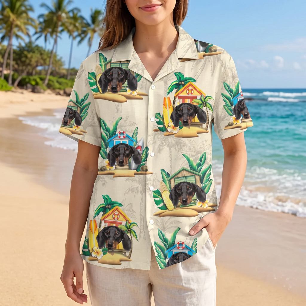 Custom Dog Tropical Mens Hawaiian Shirt — Gift for Dog Lovers B4VP6