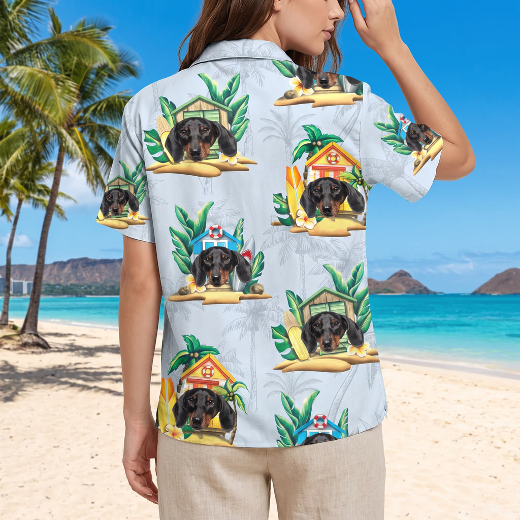 Custom Dog Tropical Mens Hawaiian Shirt — Gift for Dog Lovers B4VP6