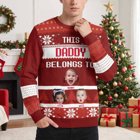 Custom Photo Upload Sweater This Grandma Belongs To - Grandma F6NY5