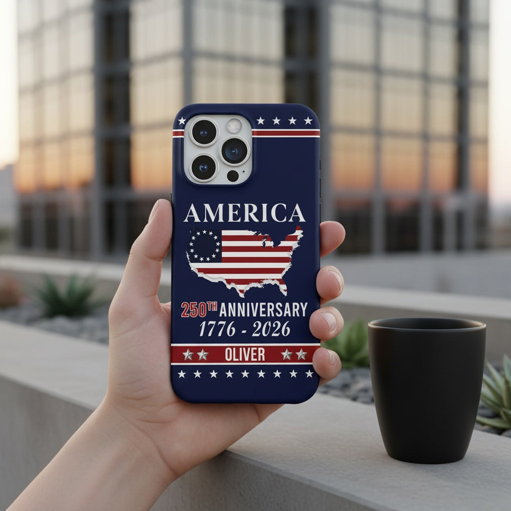 Personalized Name America 250th Anniversary Phone Case