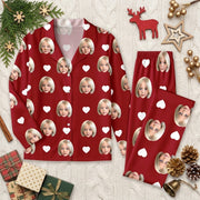 Custom Photo Face And Heart Icon Pajamas
