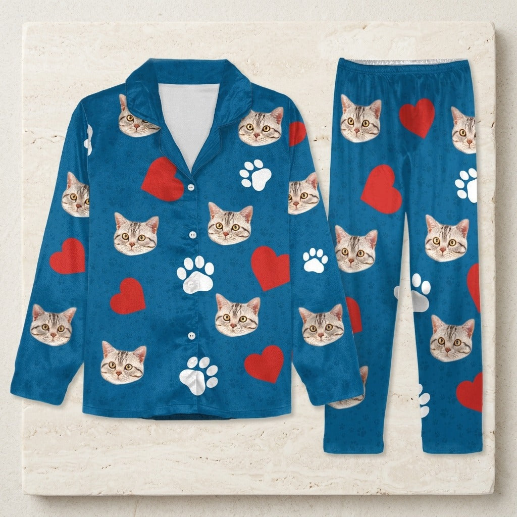 Custom Photo Dog Cat With Accessories Pattern Pet Pajamas T368