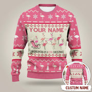 I Am Dreaming Of Pink Christmas Holiday AOP Ugly Sweater T28