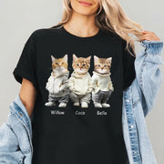 Custom Face Cute Cat Dark Shirt Gift For Cat Lovers HA75 891