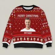 Custom Portrait Photo Merry Christmas AOP Ugly Sweater