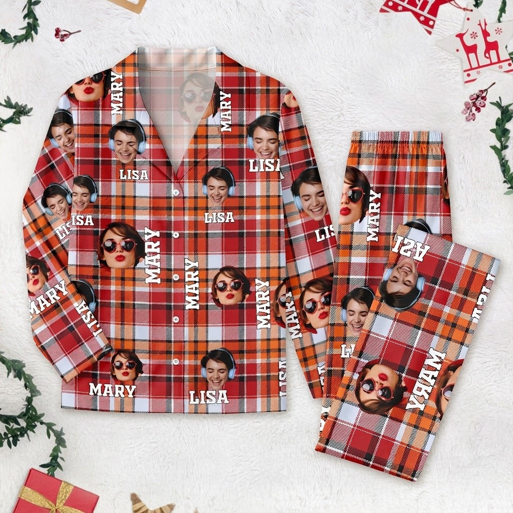 Custom Photo Human Face For Bestie Pajamas