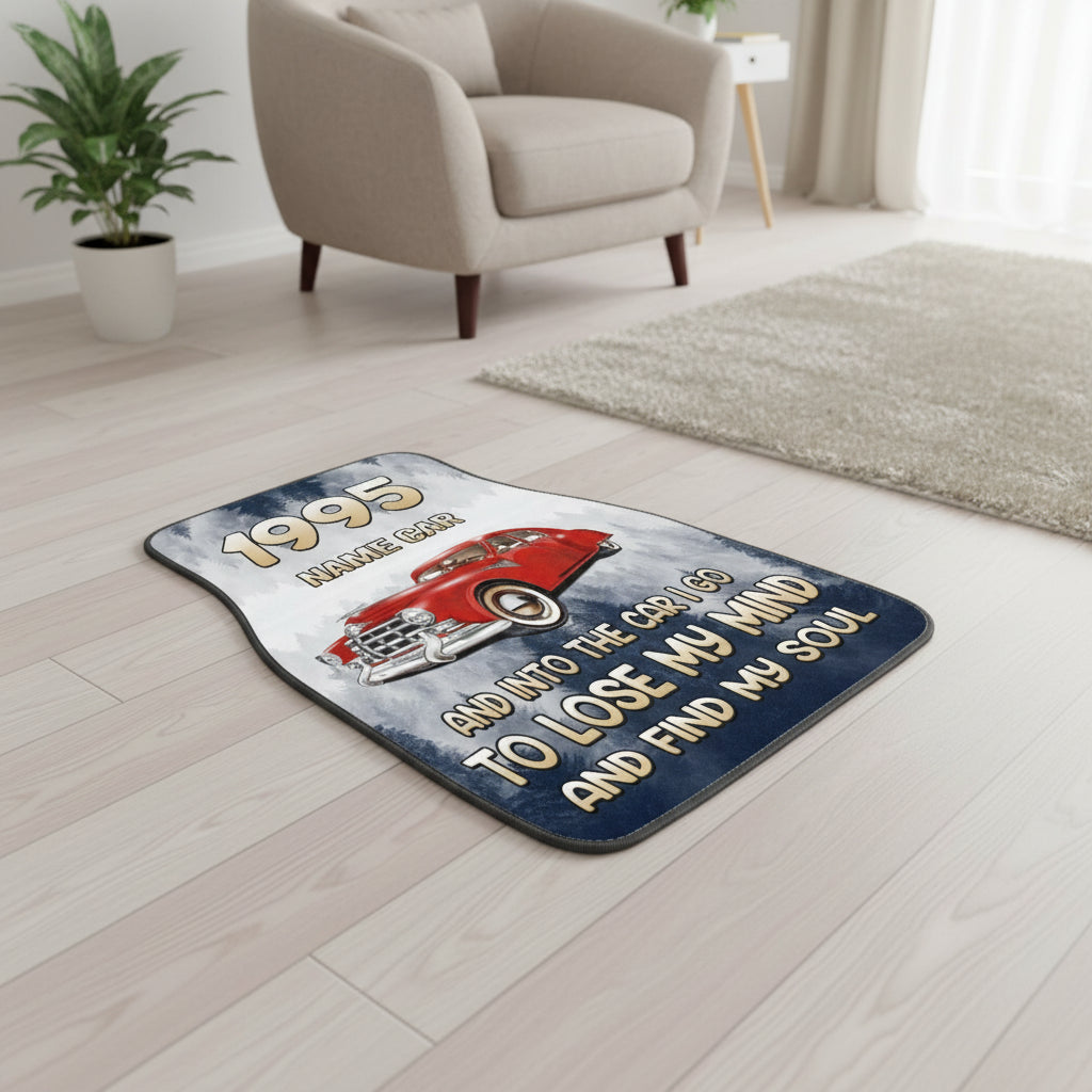 And Into The Car I Go Upload Photo Classic Car Mats, HN590