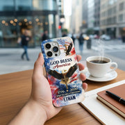 Custom Name Patriotic 250th Anniversary God Bless America Eagle 1776–2026 Phone Case