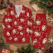 Custom Face and Name Family Matching Couple Pajamas