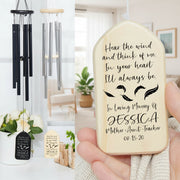 Hear The Wind And Think Of Me Memorial Wind Chimes Personali