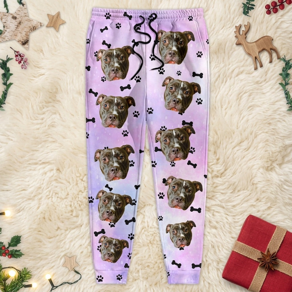 Custom Photo Dog Cat Galaxy Pet Sweatpants T368