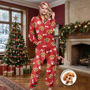 Custom Dog And Cat Photo With Accessories Pattern Pet Onesie Pajamas
