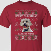 Custom Photo Ugly Christmas Ya Filthy Animal Dog Cat Sweatsh