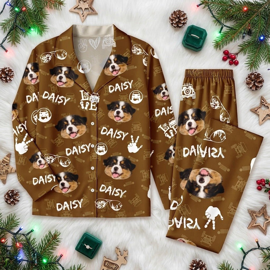 Custom Dog Cat Photo Offroad Pajamas