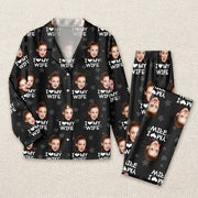 Custom Photo I Love My Girlfriend Boyfriend Pajamas Valentines Gift For Him Her Husband Wife
