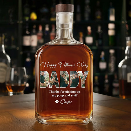 Custom Thanks Picking Up My Poop Whiskey Bottle — Custom Gift 2QY5H