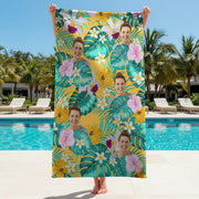 Custom Human Photo Tropical Style Beach Towel N304
