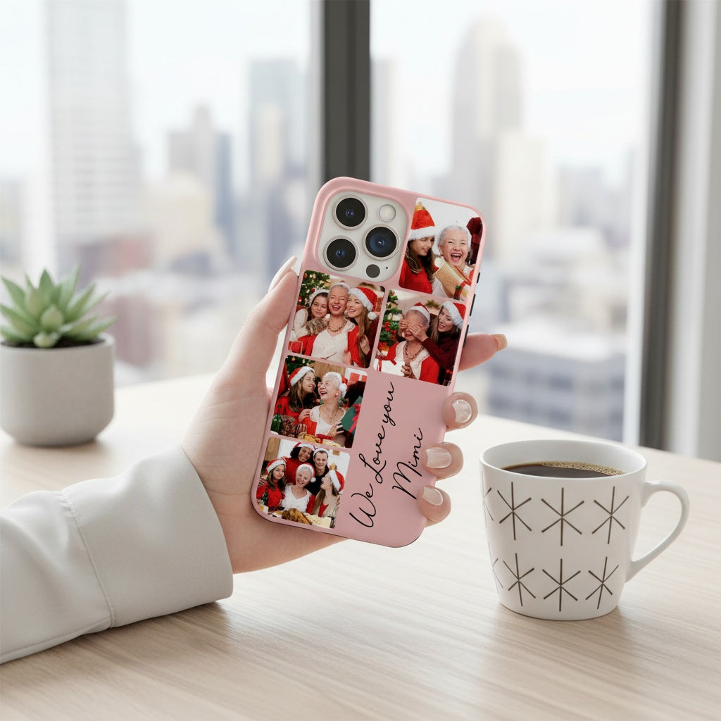 Custom Photo I Love You Mimi Phone Case Christmas Gift For Family