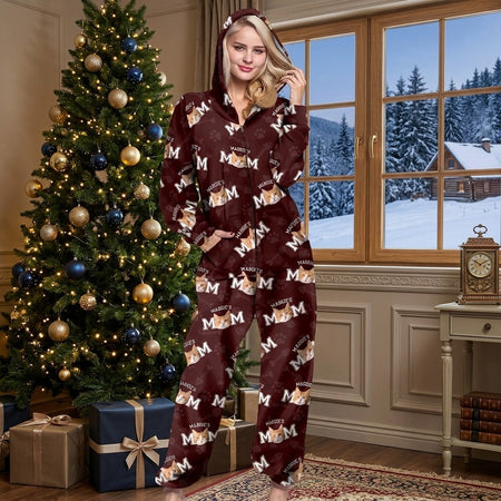 Custom Cat Dad Mom Onesie Pajamas — Gift for Dad XDRX7