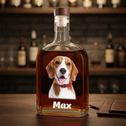 Custom Dog Photo Whiskey Bottle For Dog Lovers