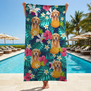 Custom Photo Tropical Style Dog Beach Towel N304