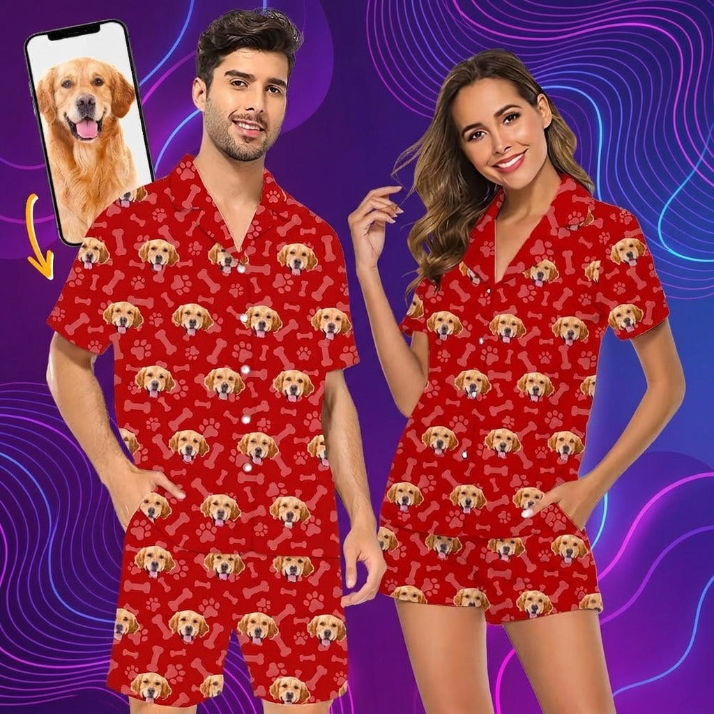 Custom Photo Dog Cat Short Pajamas