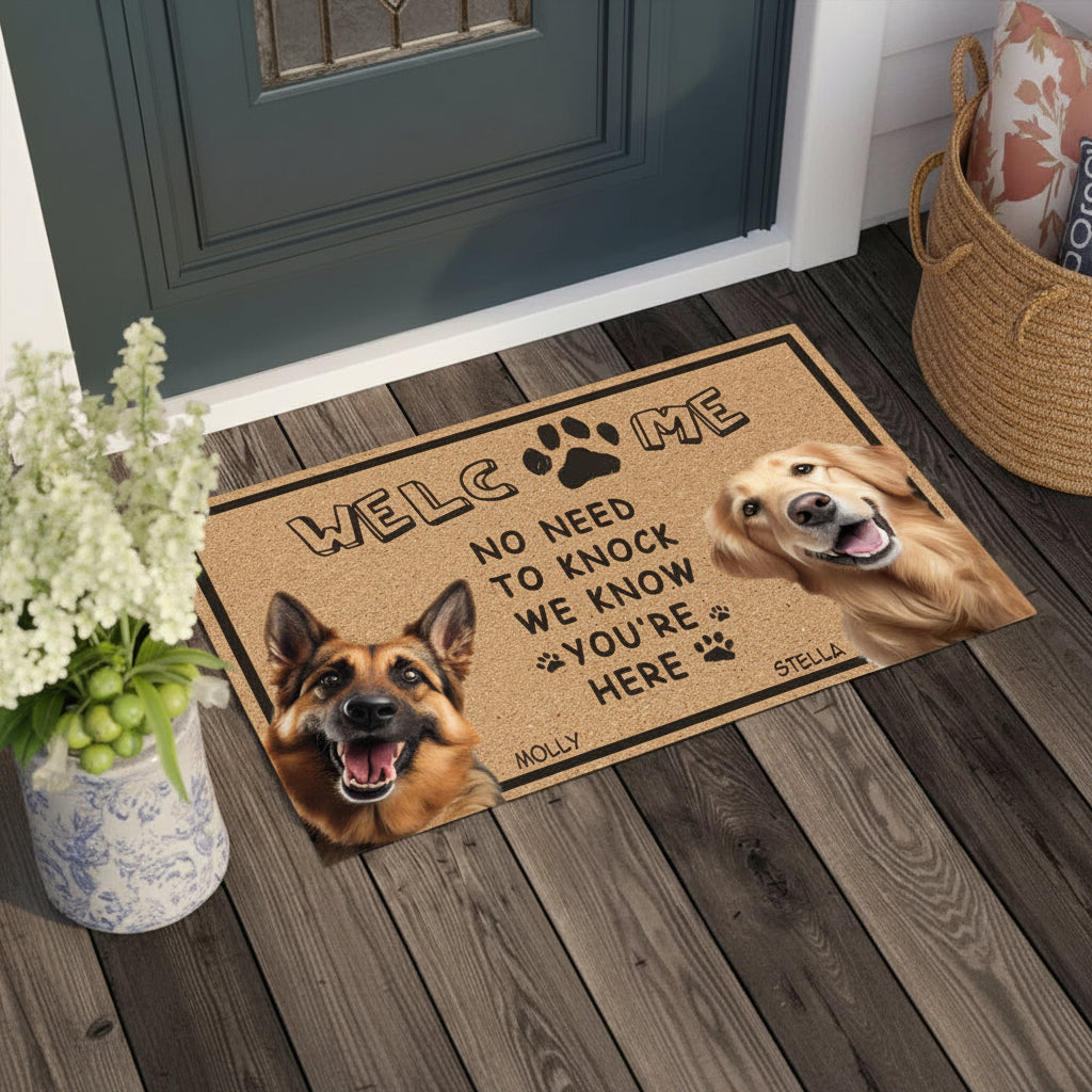 Personalized No Need To Knock For Dog Lovers Doormat N304 88