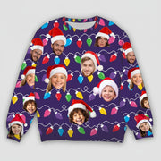 Custom Face Christmas Family Silly Xmas Leds AOP Ugly Sweats