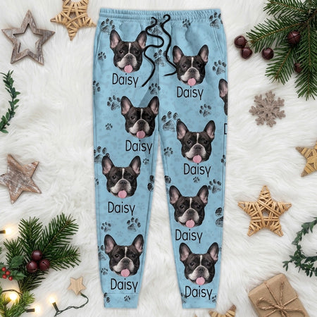 Custom Dog Paw Pattern Sweatpants — Gift for Dog Lovers VNSDQ