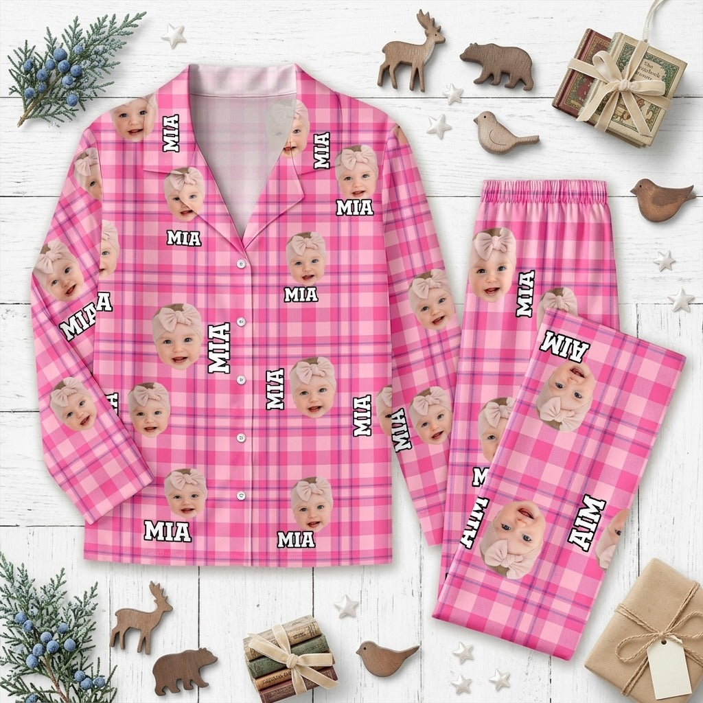 Custom Photo Human Face Flannel Pajamas